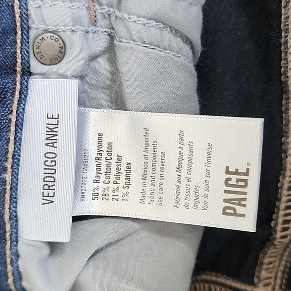 PAIGE VERDUGO ANKLE SKINNY JEANS/ SIZE 26 - Picture 5 of 15